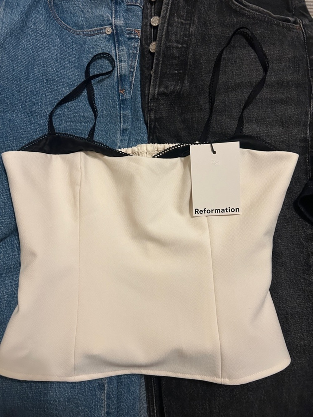 Reformation Melanie Top in Ivory NWT